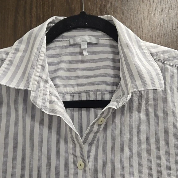 HINSON WU-"Halsey" 3/4 Sleeve Oversize Stripe Shirt-Size Medium - Picture 7 of 15